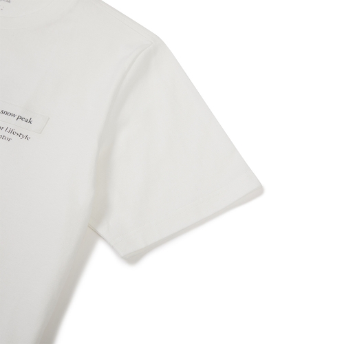 에어로쿨 우븐 패치 반팔 티셔츠 Off White