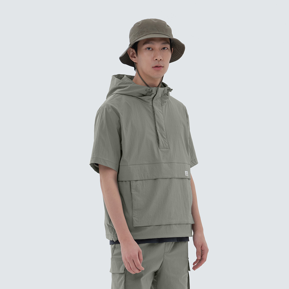 루트 후드 반팔 아노락 Light Khaki