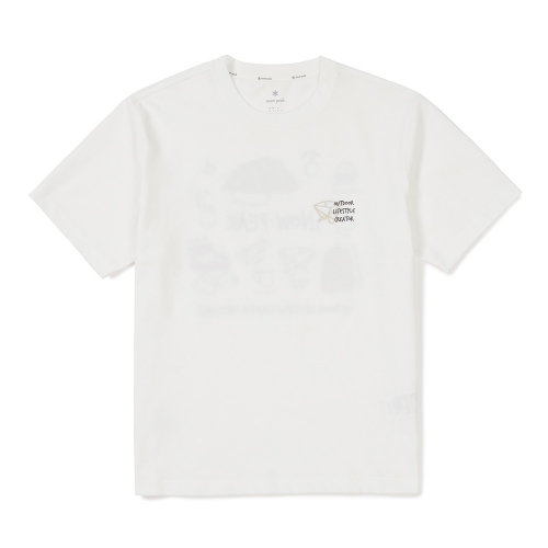 에코 퀵드라이 그래픽 반팔 티셔츠 Off White