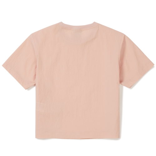 루트 여성 세미 크롭 포켓 반팔 티셔츠 Light Pink