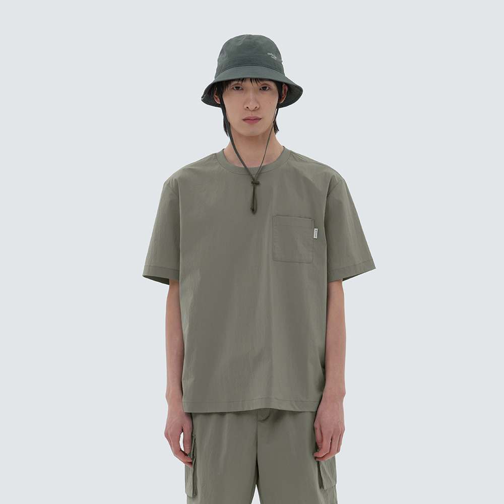 루트 포켓 반팔 티셔츠 Light Khaki