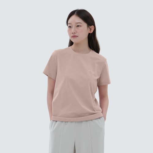 에코 퀵드라이 여성 베이직 반팔 티셔츠 Salmon
