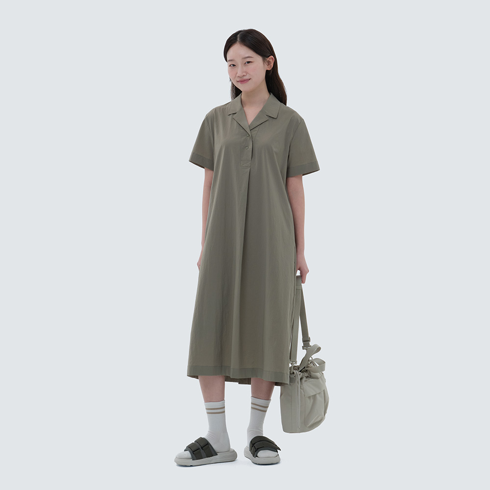 루트 여성 카라 원피스 Olive