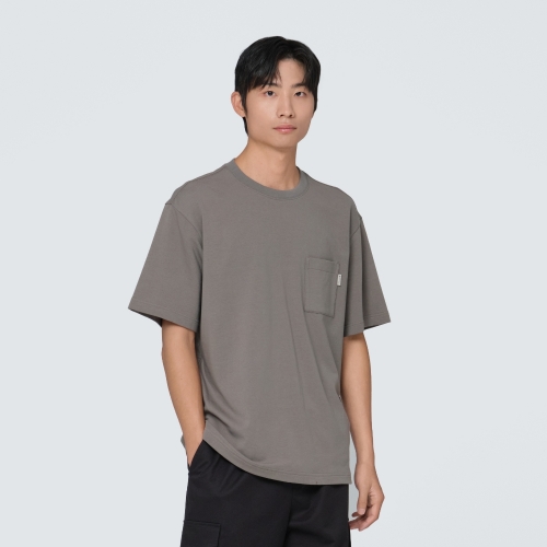 베이직 포켓 반팔 티셔츠 Dark Khaki