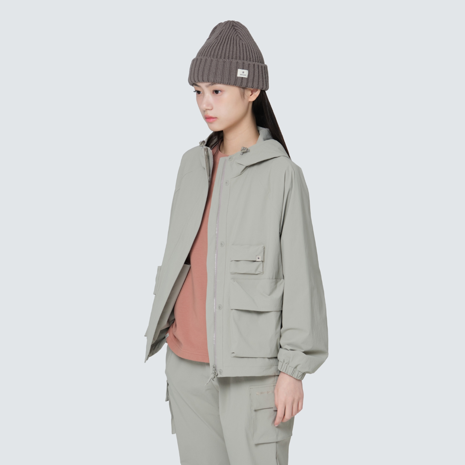 루트 여성 바람막이 Beige Gray