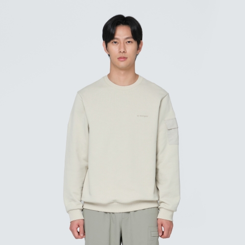 랜드 포켓 맨투맨 Light Beige