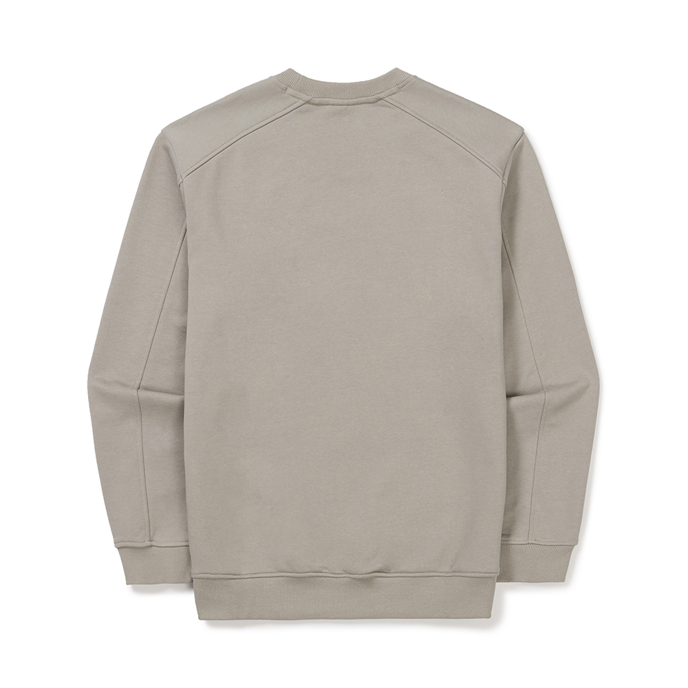 라인 맨투맨 Beige Gray