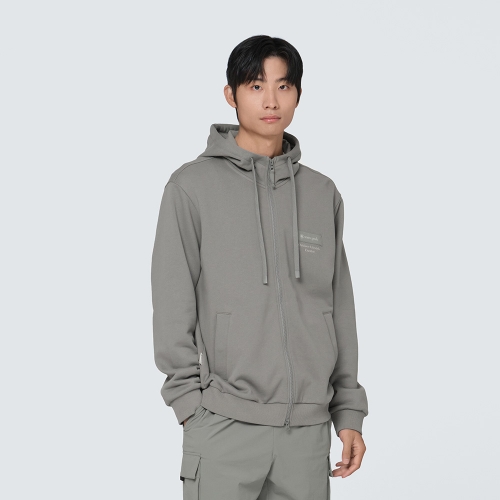 우븐 패치 후드 집업 Dark Gray