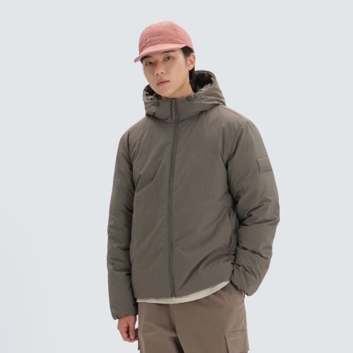 랜드 후드 경량 다운 자켓 Dark Khaki