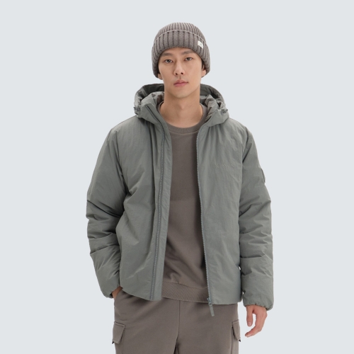 랜드 후드 경량 다운 자켓 Dark Gray