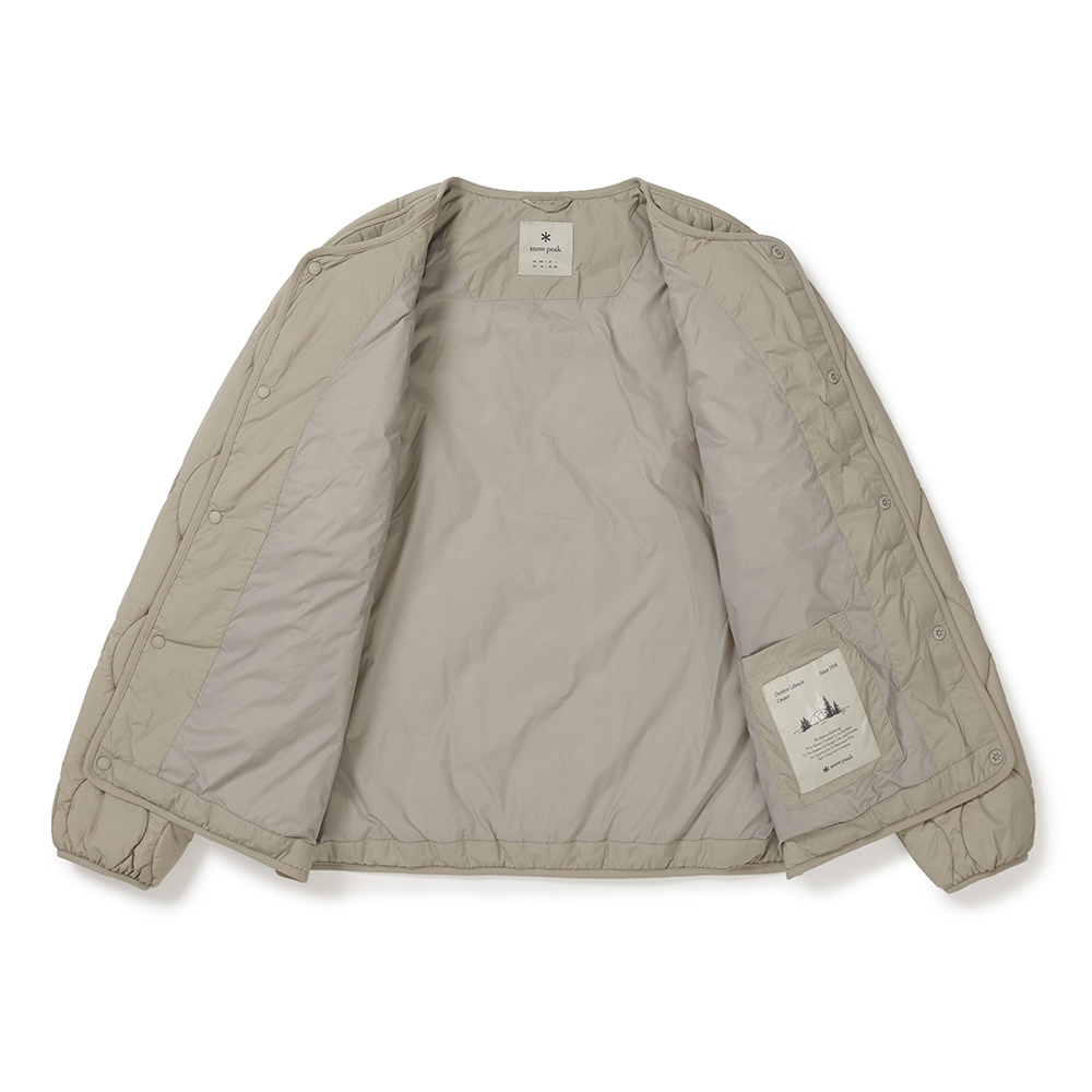 리사이클 퀼팅 가디건 자켓 Beige Gray