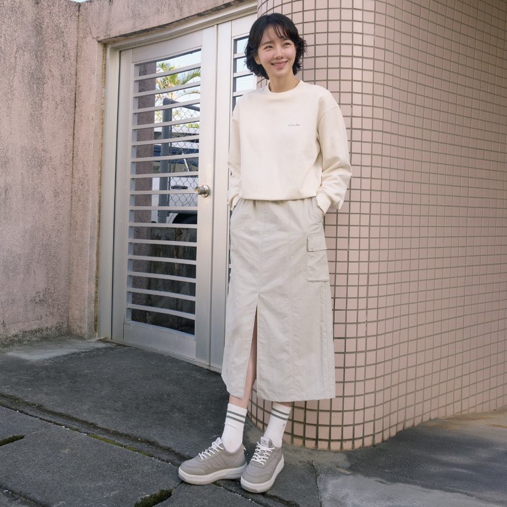 캠플 플레어 스커트 Light Beige