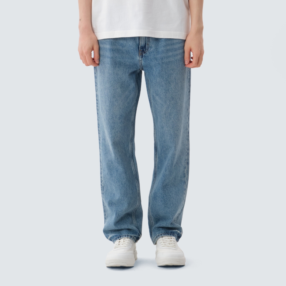 데님 스트레이트 팬츠 Blue