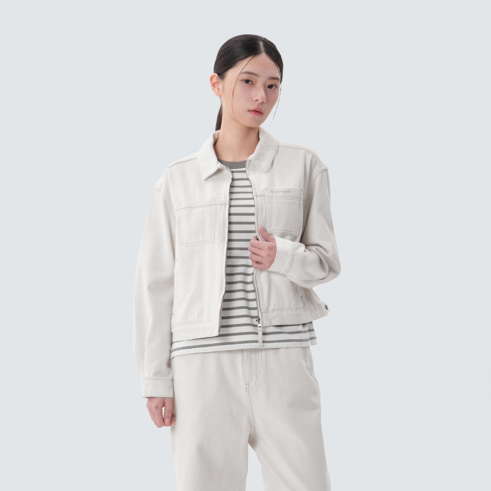 데님 여성 자켓 Ivory