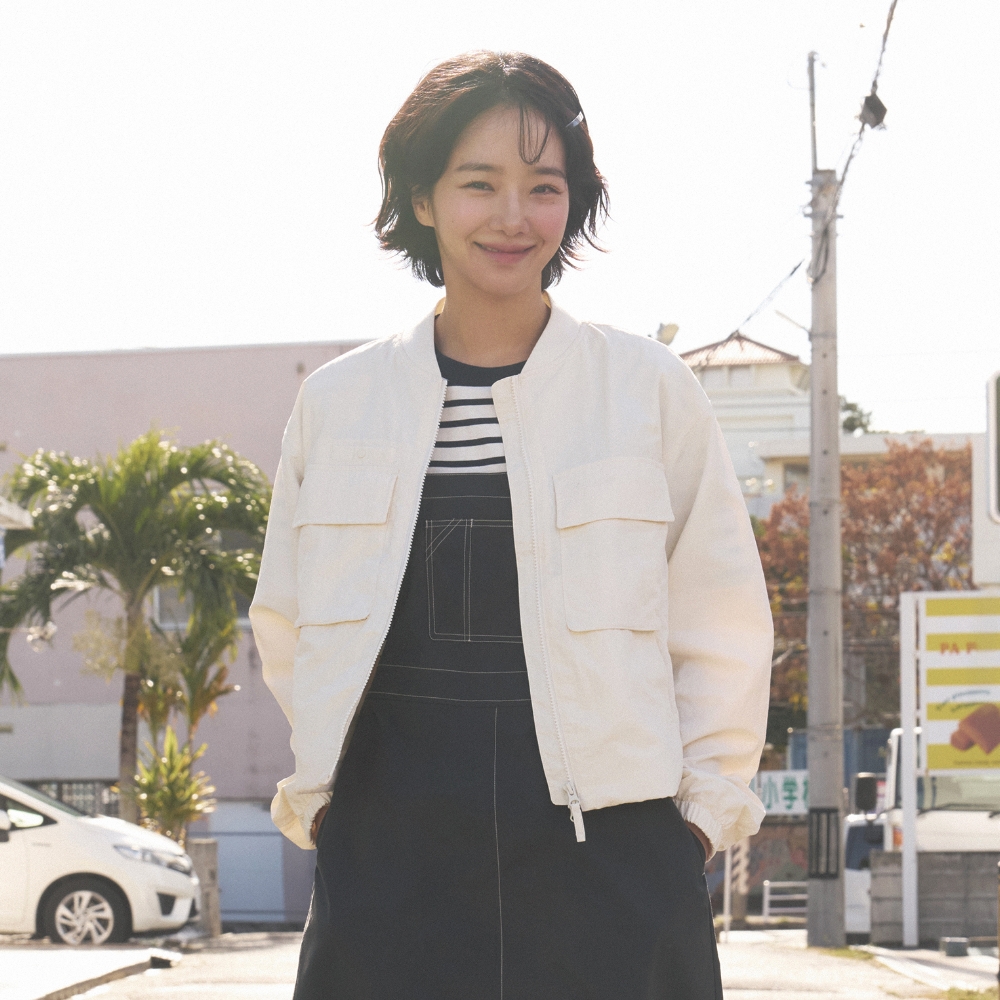 캠플 여성 봄버 자켓 Butter Ivory