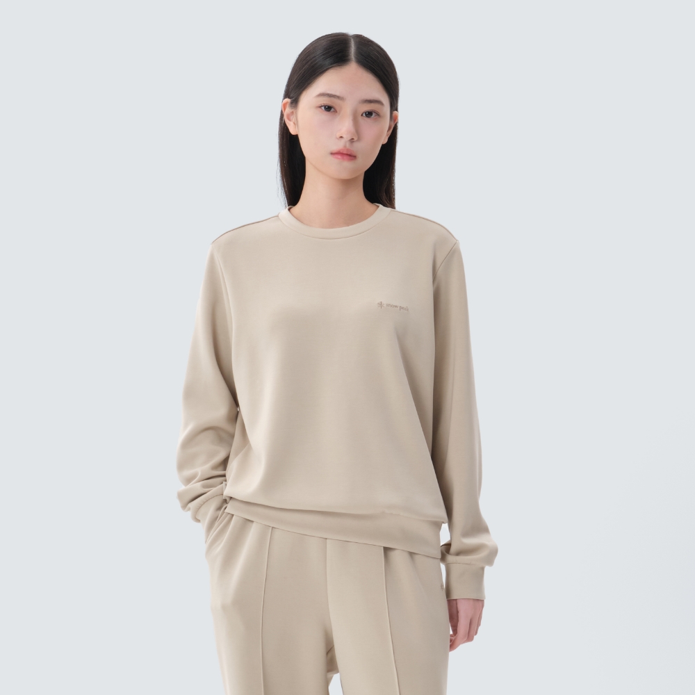 실키 여성 맨투맨 Beige