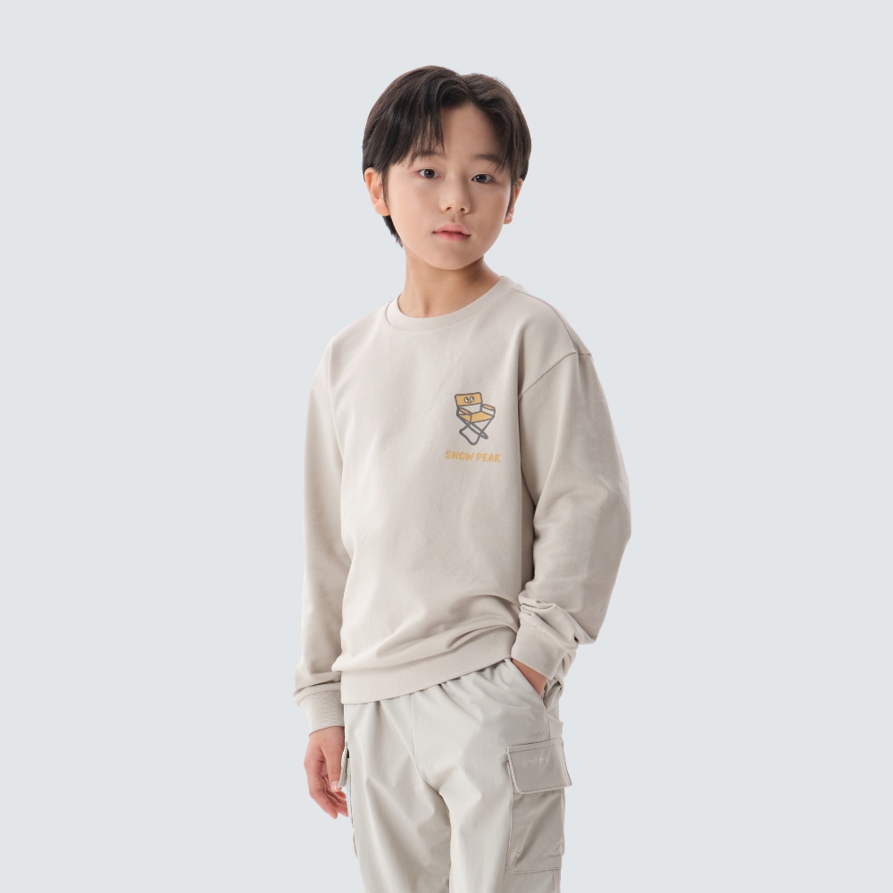 키즈 캠핑 맨투맨 Light Beige