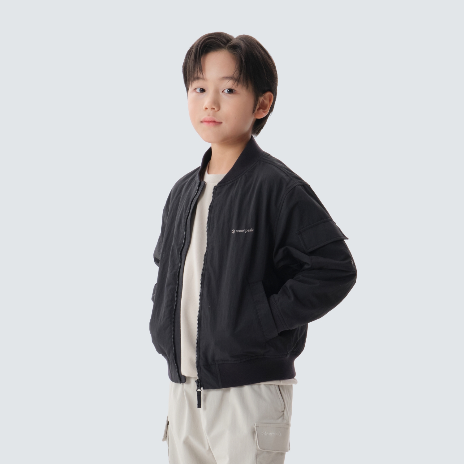 키즈 캠플 봄버 자켓 Dark Charcoal