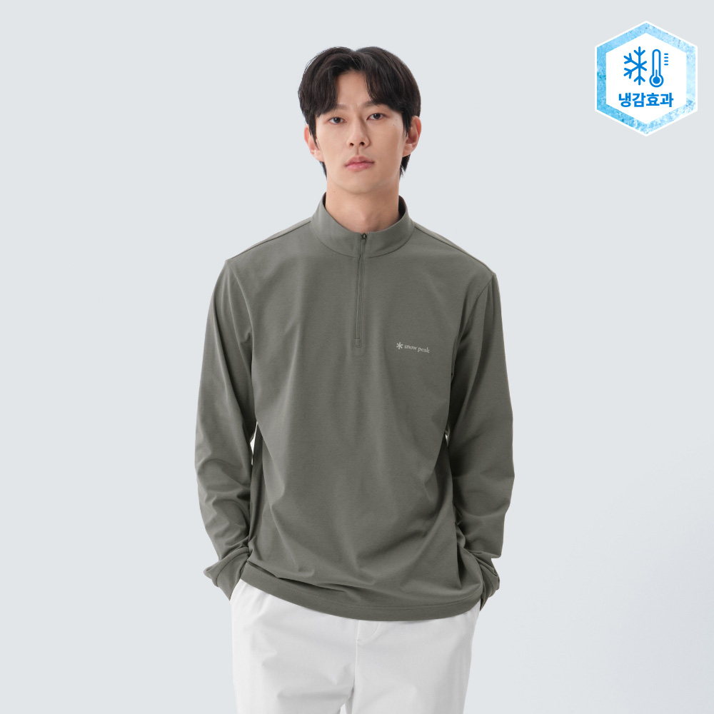 퀵드라이 반집업 긴팔 티셔츠 Dark Gray