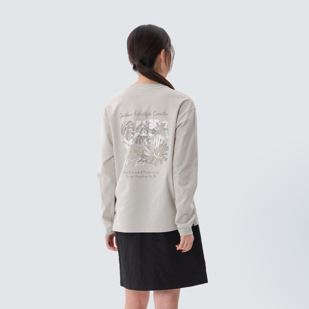 소로나 여성 트로피컬 긴팔 티셔츠 Light Beige