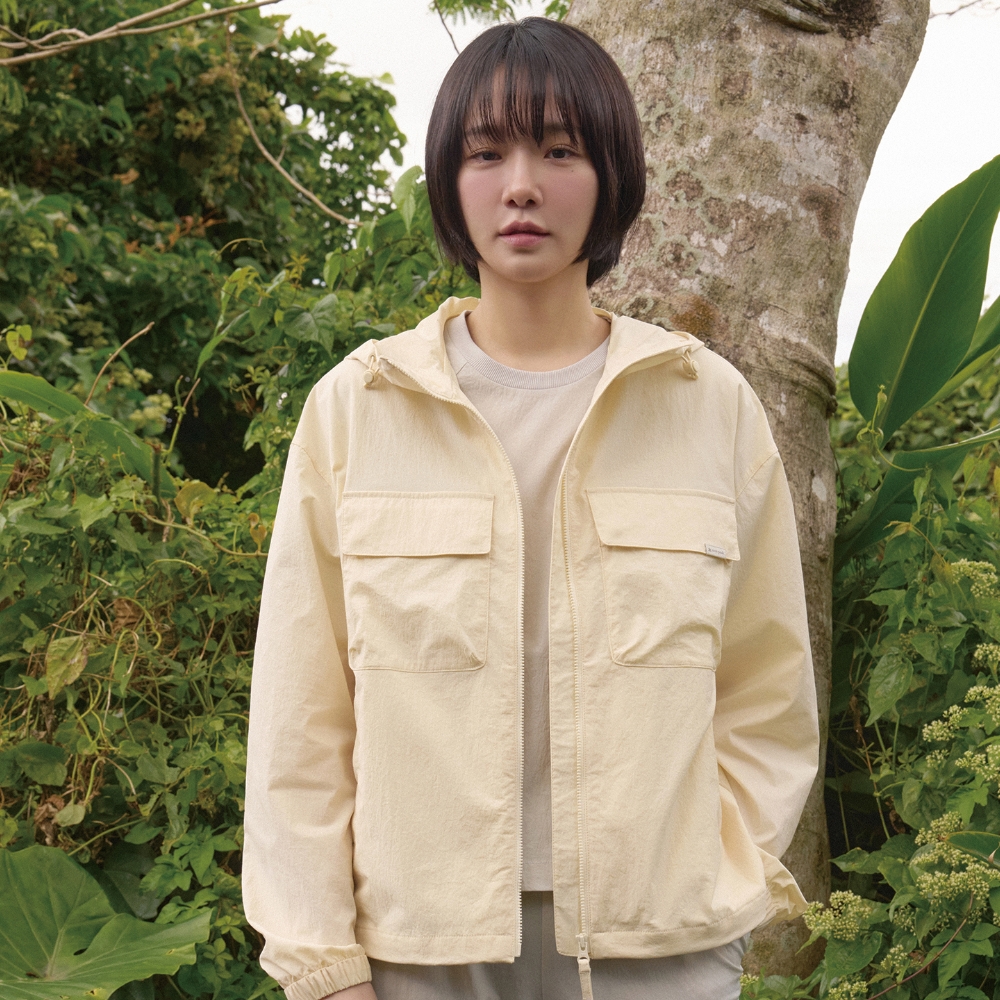 루트 여성 포켓 바람막이 Pastel Yellow