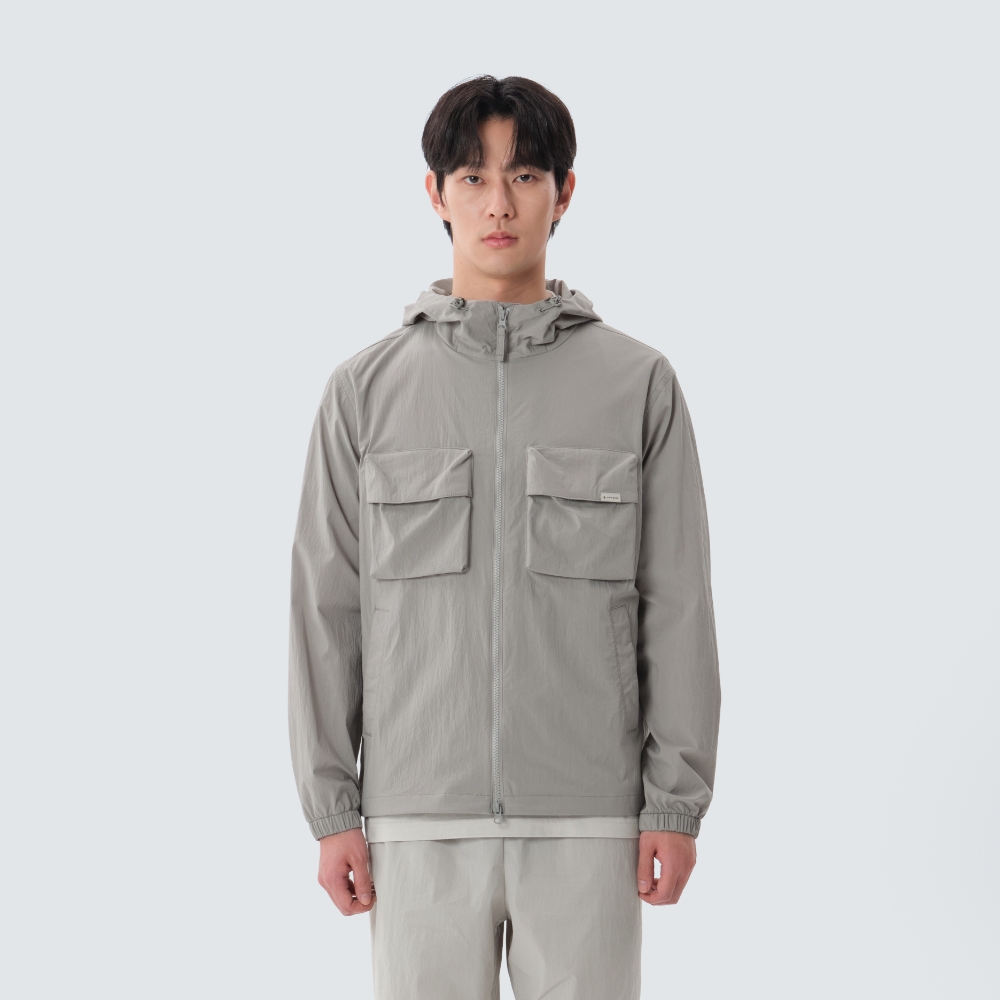 루트 아웃 포켓 바람막이 Fog Gray