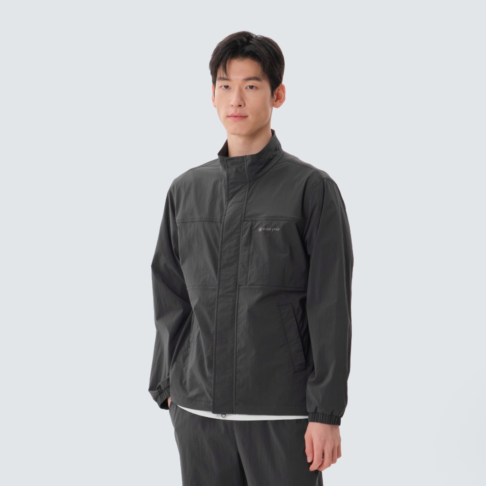 루트 스탠드넥 바람막이 Charcoal