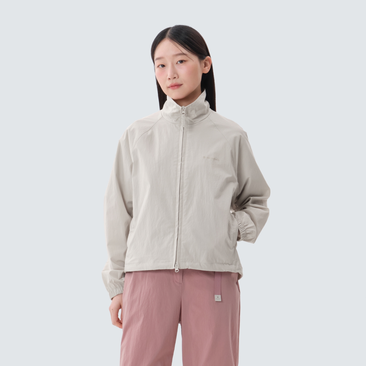 루트 여성 스탠드넥 바람막이 Light Beige