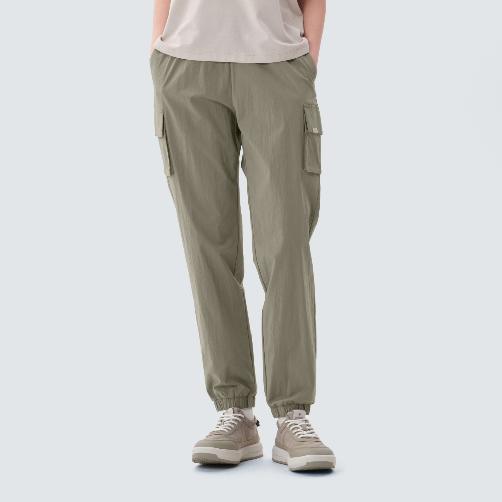 루트 여성 카고 조거 팬츠 Khaki Gray