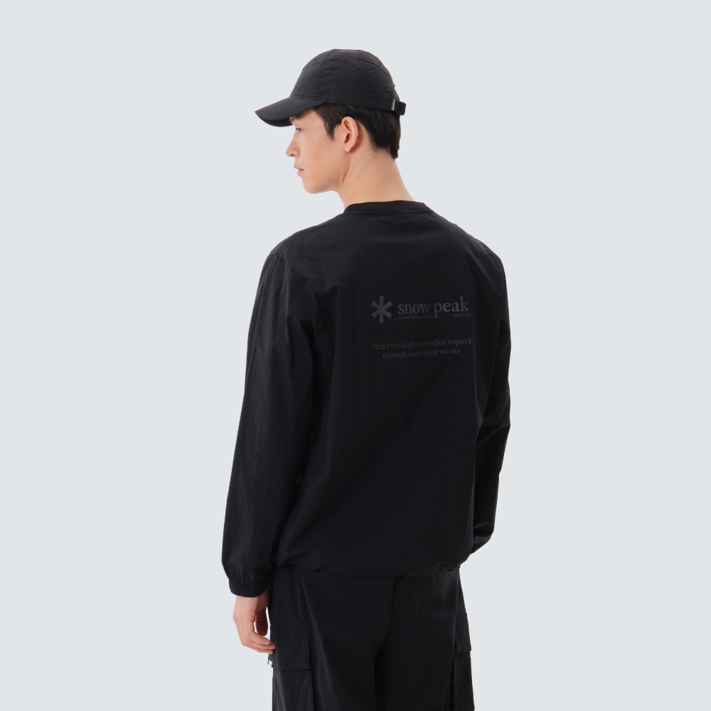 루트 우븐 패치 맨투맨 Black