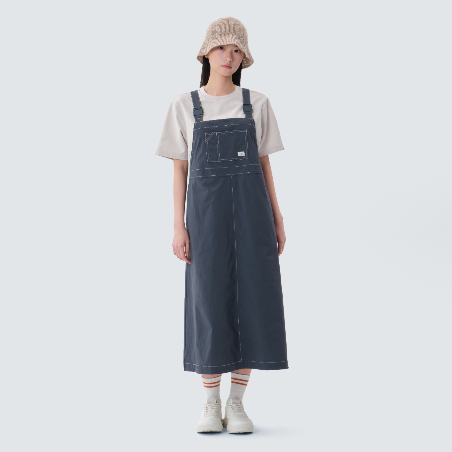 워크 오버롤 원피스 Vintage Blue