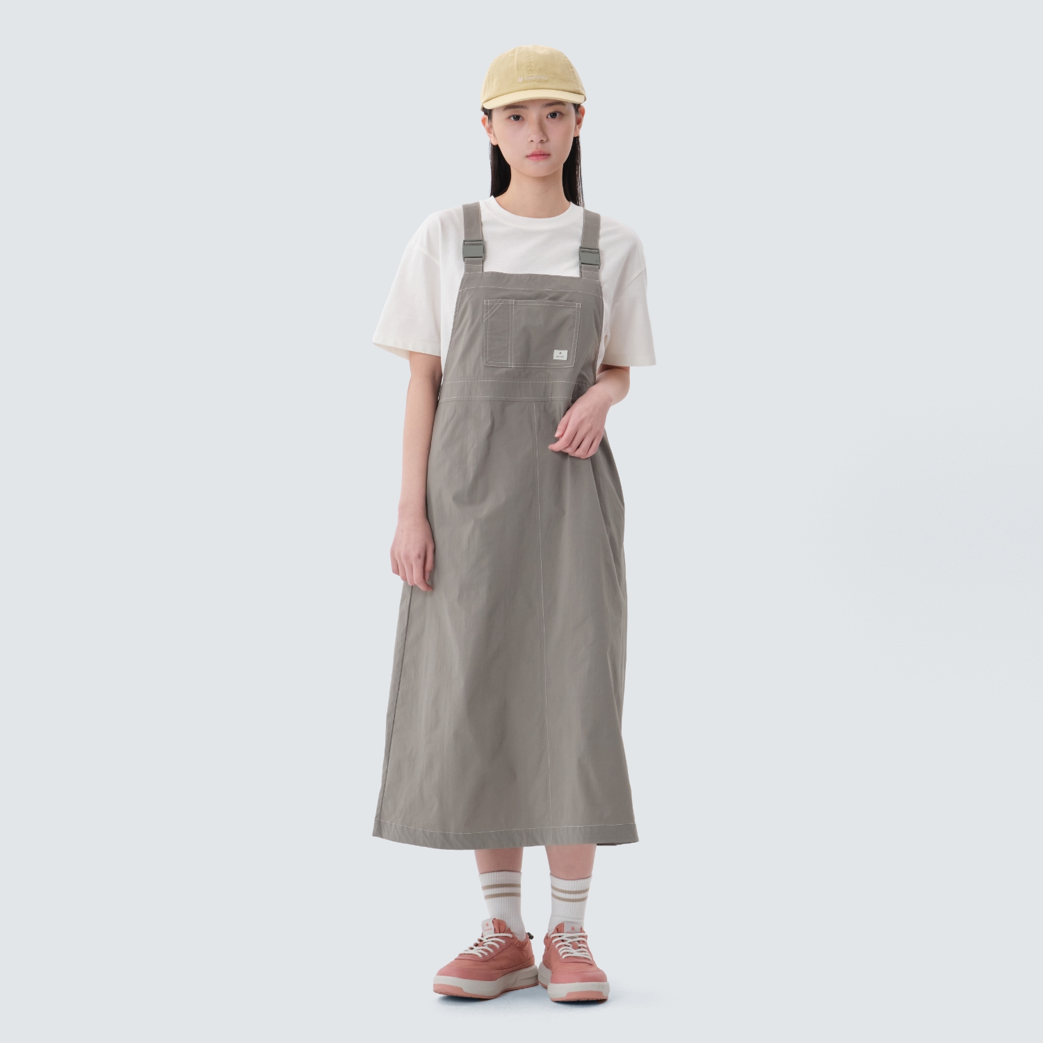 워크 오버롤 원피스 Light Khaki
