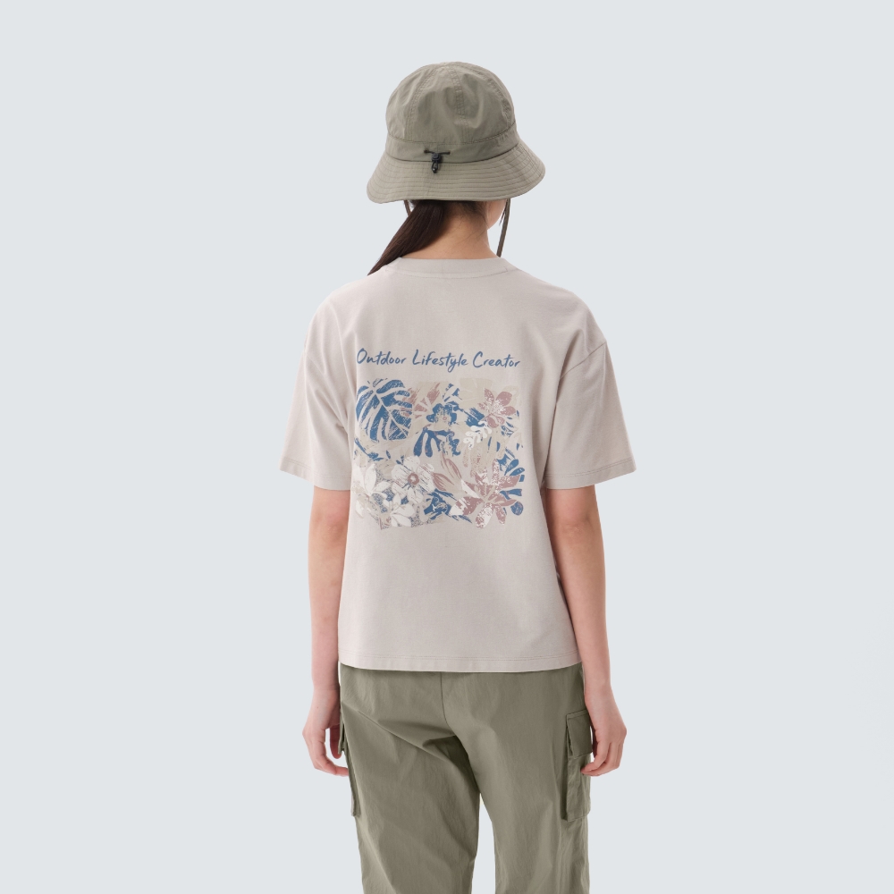 소로나 여성 트로피컬 반팔 티셔츠 Sand Beige