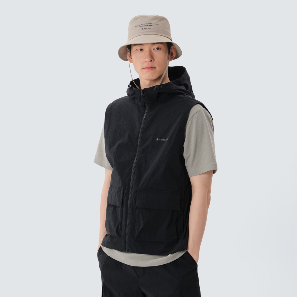 루트 후드 베스트 Black