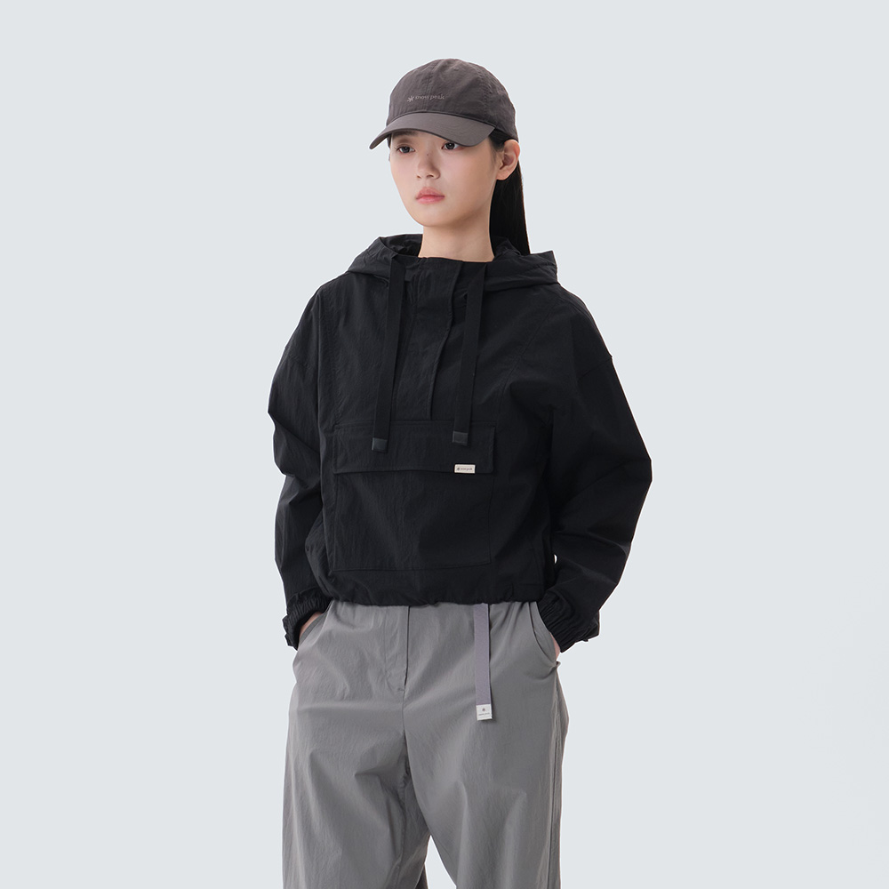 루트 여성 크롭 아노락 Black