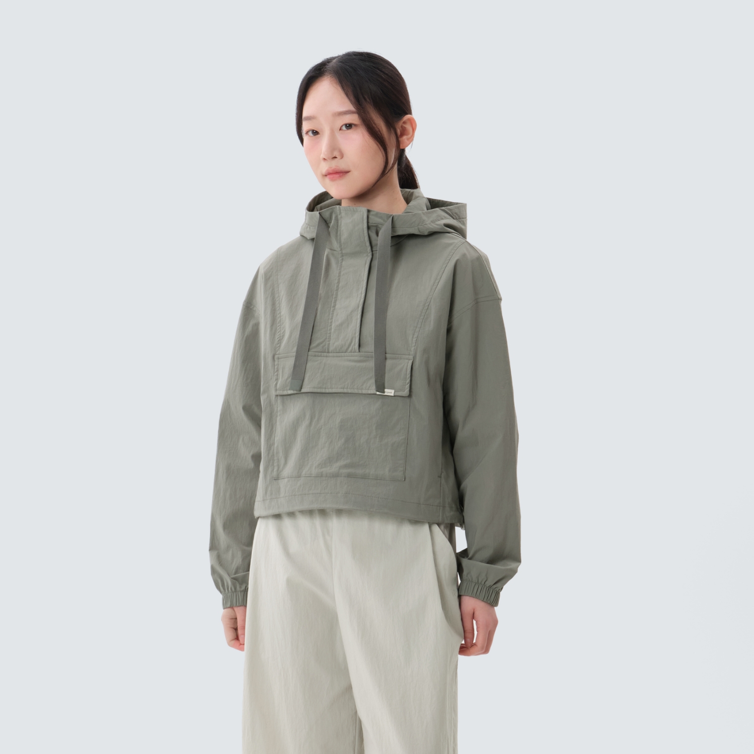 루트 여성 크롭 아노락 Light Khaki