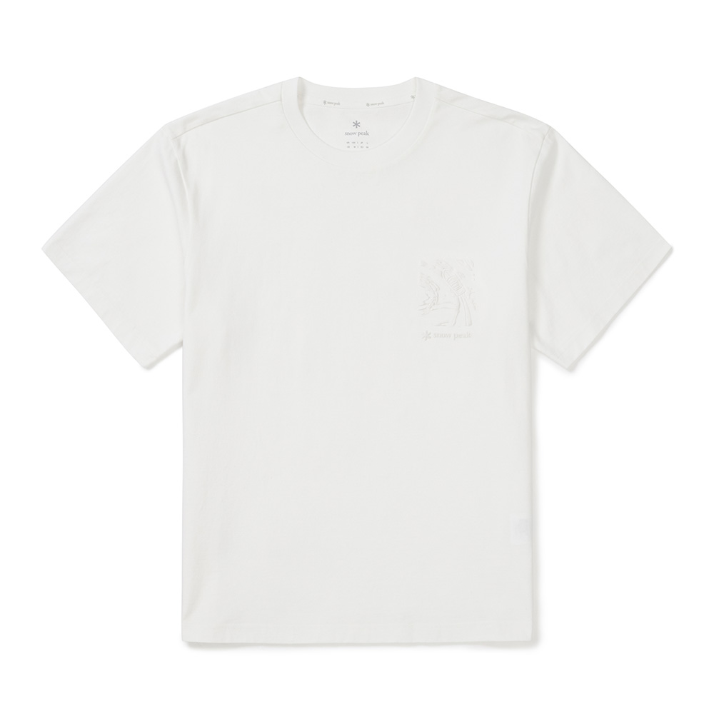 코튼 발포 그래픽 반팔 티셔츠 Off White