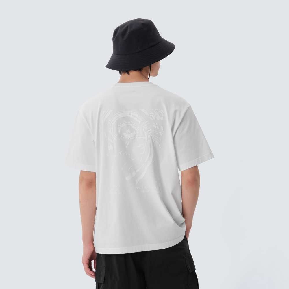 코튼 발포 그래픽 반팔 티셔츠 Off White