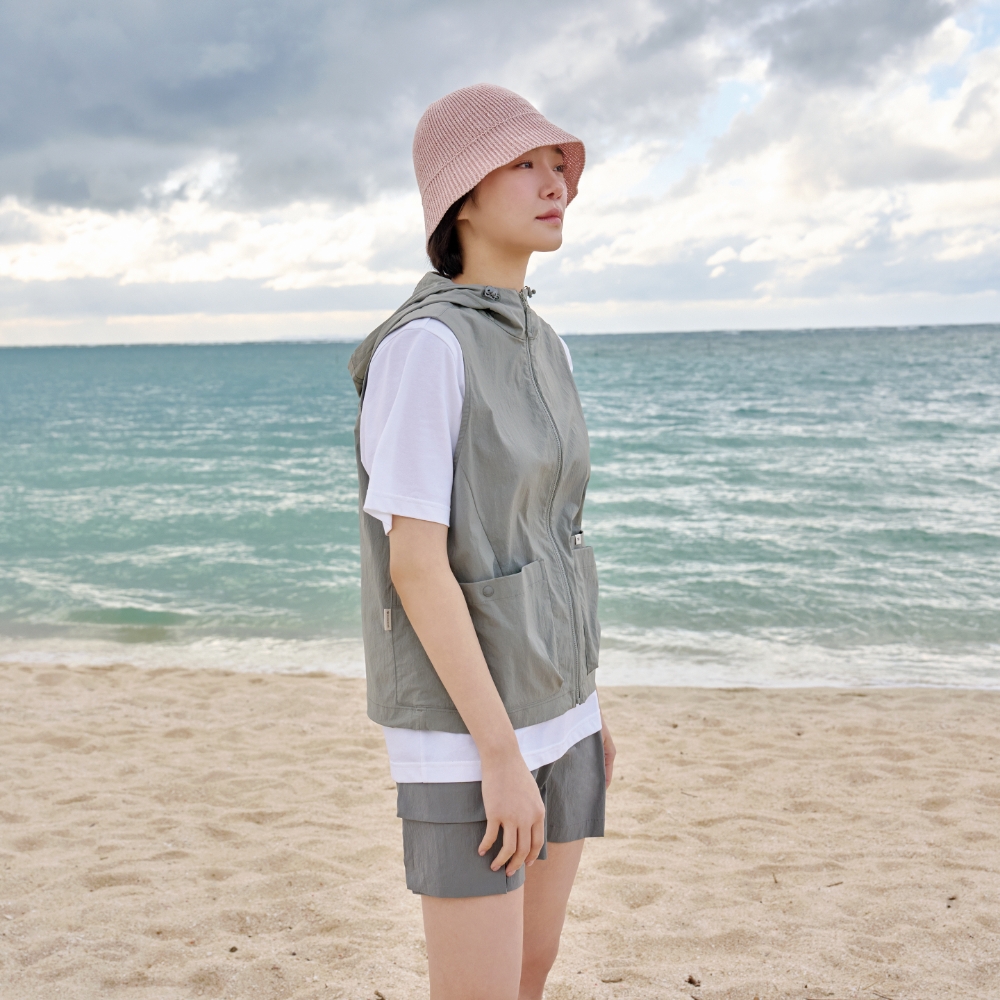 루트 여성 후드 베스트 Light Khaki