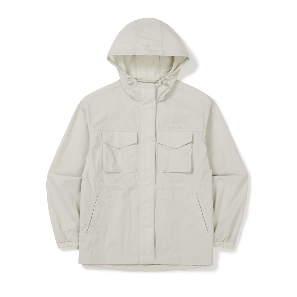 루트 여성 중기장 바람막이 Light Beige
