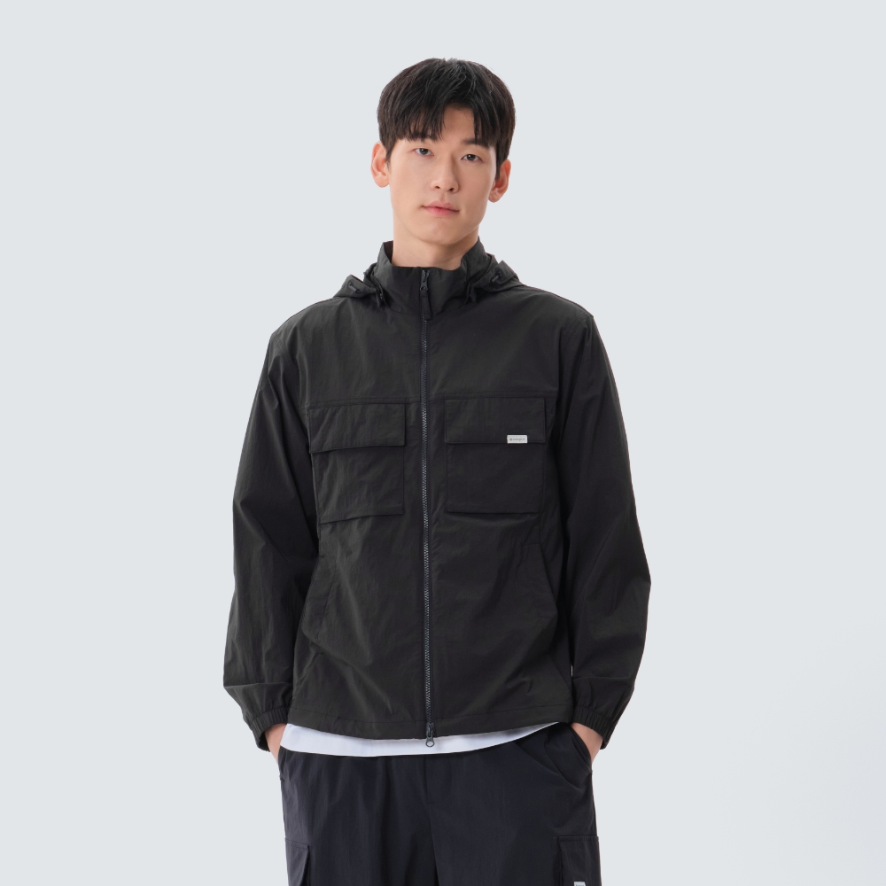 루트 후드 탈부착 바람막이 Dark Charcoal