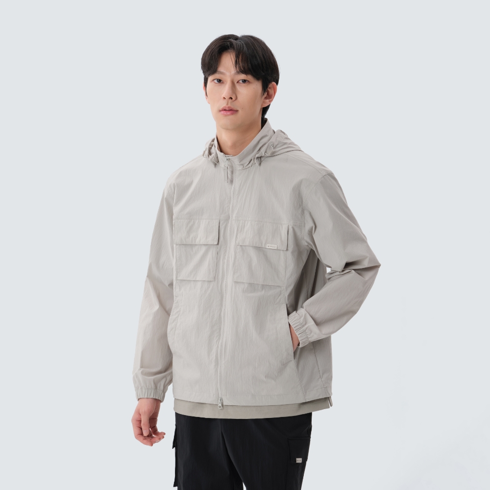 루트 후드 탈부착 바람막이 Light Beige