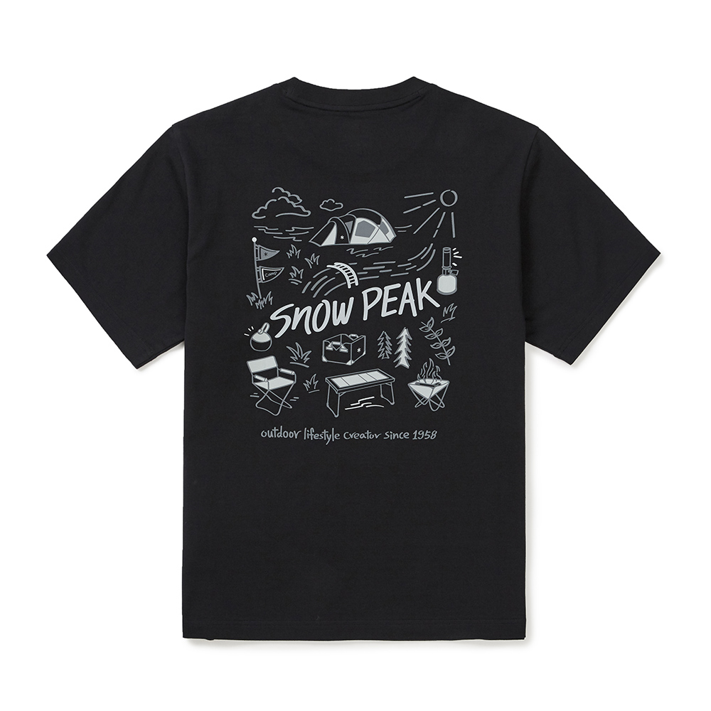 코튼 피크닉 반팔 티셔츠 Dark Charcoal