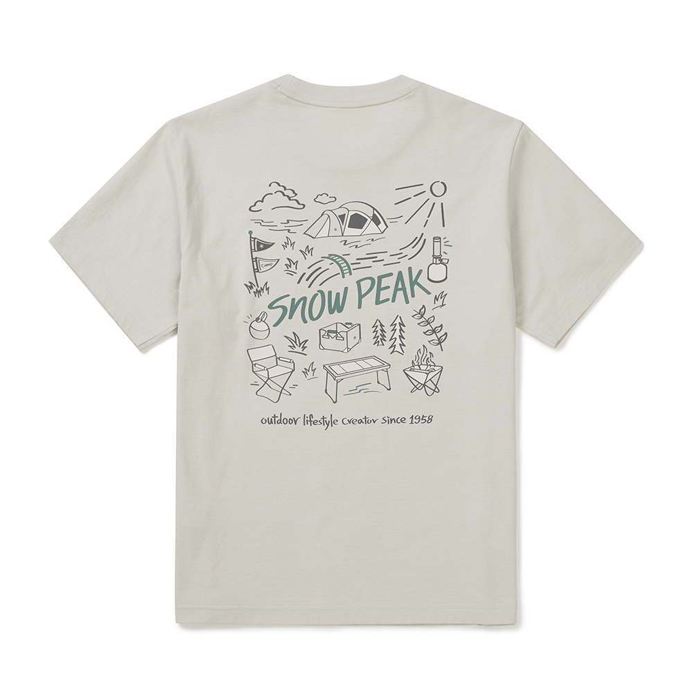 코튼 피크닉 반팔 티셔츠 Light Beige
