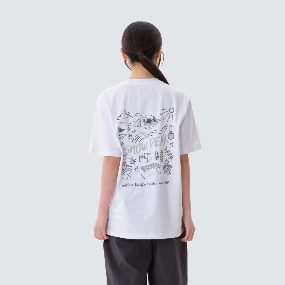 코튼 피크닉 반팔 티셔츠 White