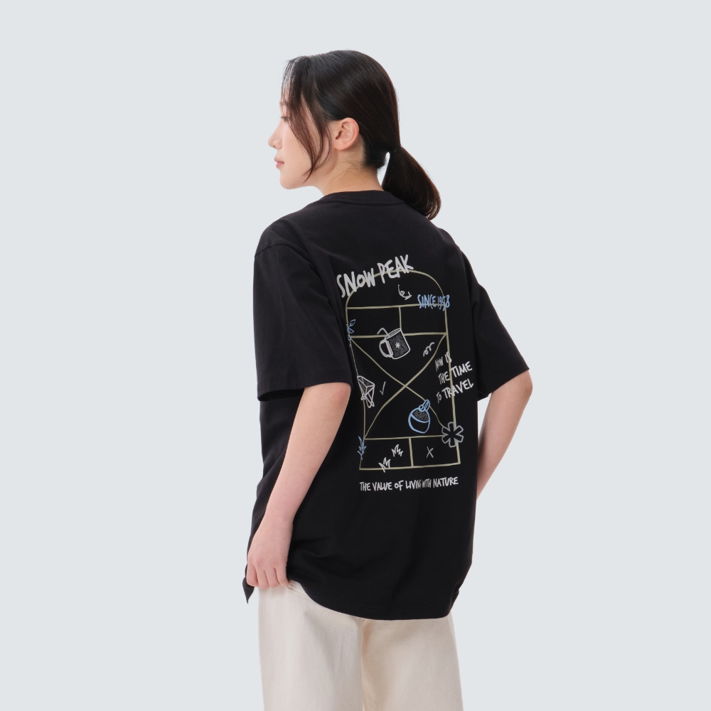 코튼 기어 반팔 티셔츠 Black