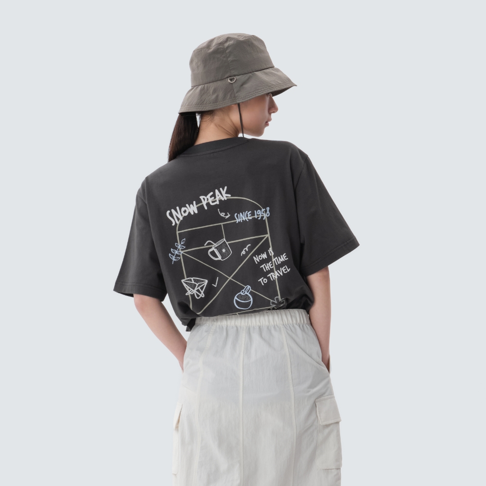 코튼 기어 반팔 티셔츠 Charcoal