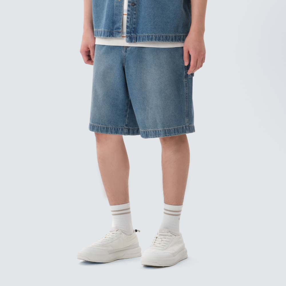 데님 반바지 Blue