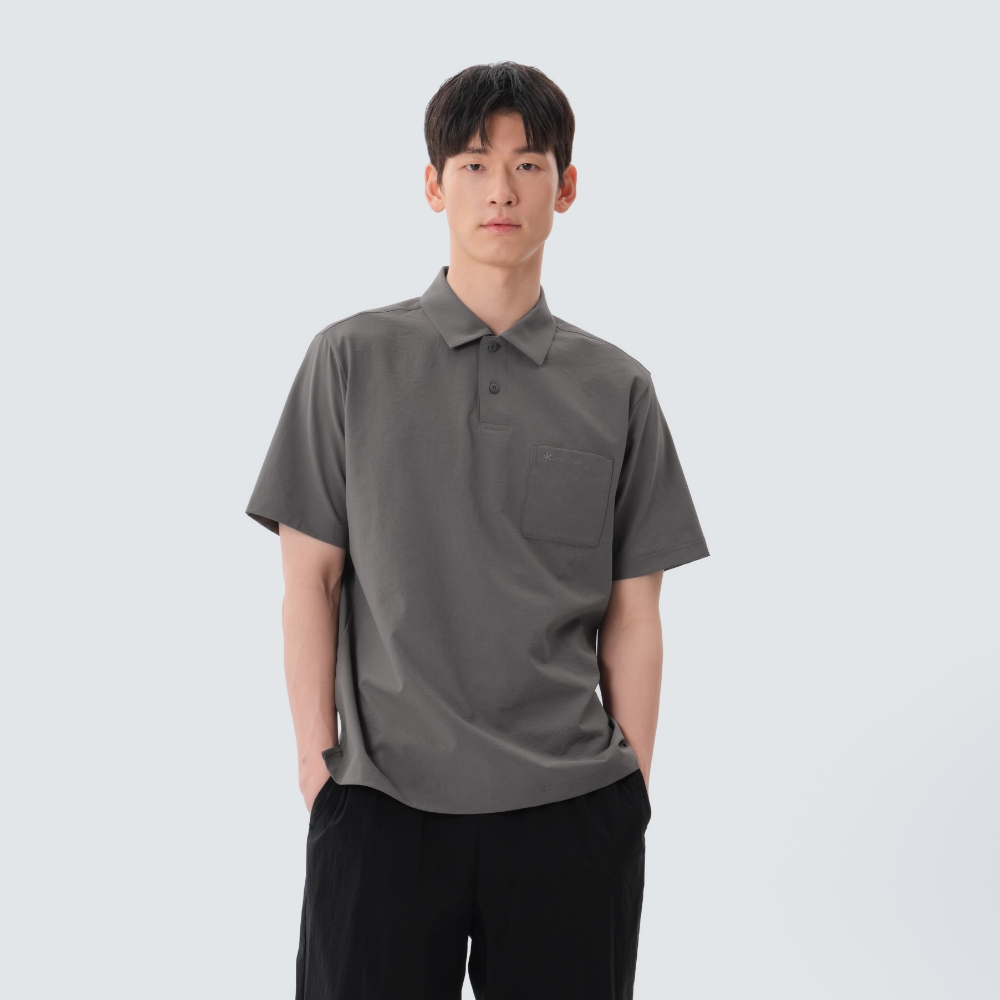 클래식 우븐 반팔 폴로 티셔츠 Dark Khaki