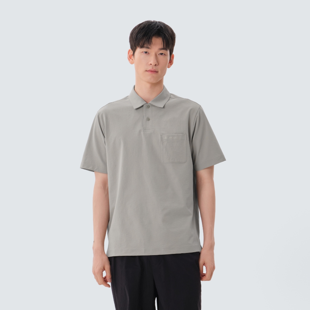 클래식 우븐 반팔 폴로 티셔츠 Fog Gray